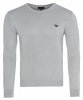 Sweter męski Emporio Armani bawełniany z okrągłym dekoldem szary